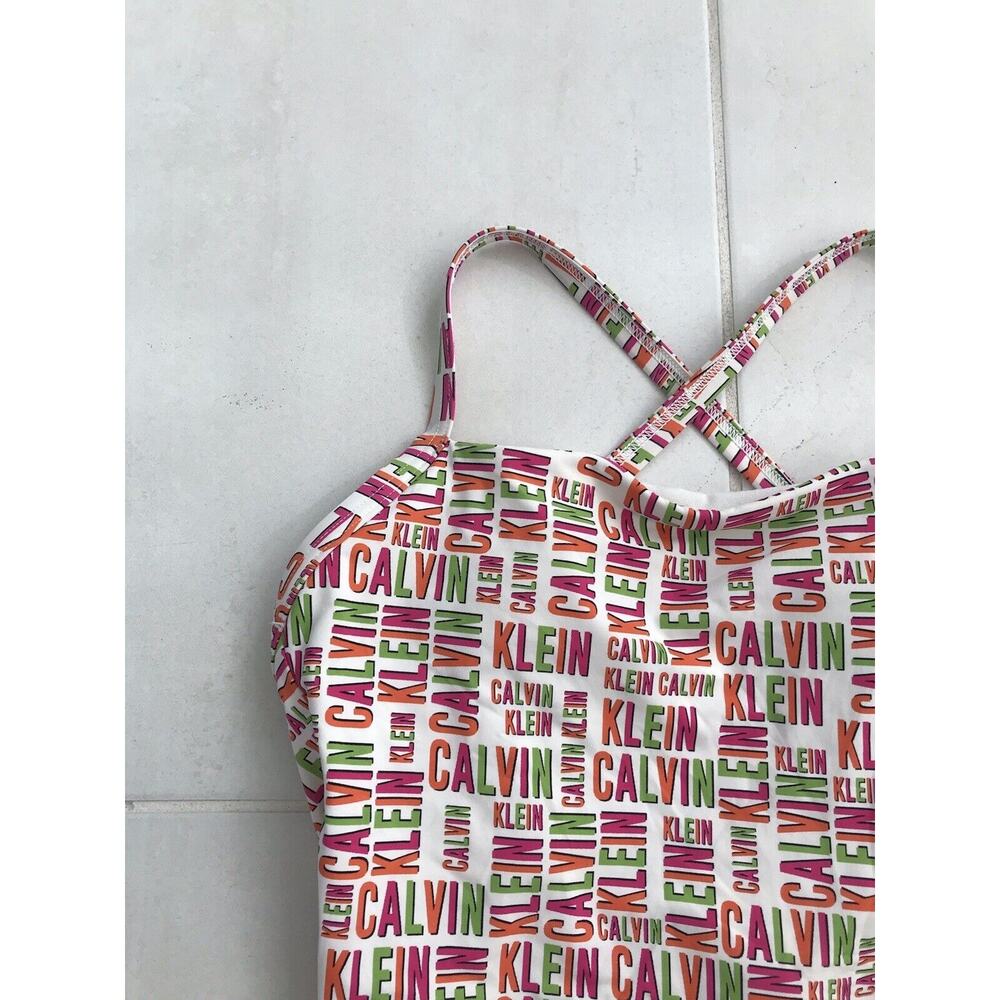 Calvin Klein‎ Multicolor Logo Print One Piece Swimsuit - Picture 2 of 7